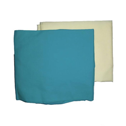 2 Flat Crib Sheets-Aqua and Yellow