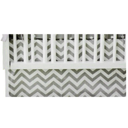 Chevron Porta Crib Dust Ruffle